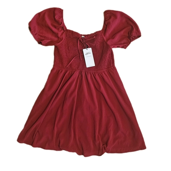 Byinns Sweetheart Puff Short Sleeve Mini Dress, Size L - Picture 4 of 5